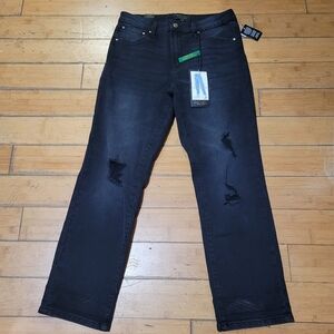 Rachael Roy Kindness Mid-Rise Black Girlfriend Jeans size 10/30